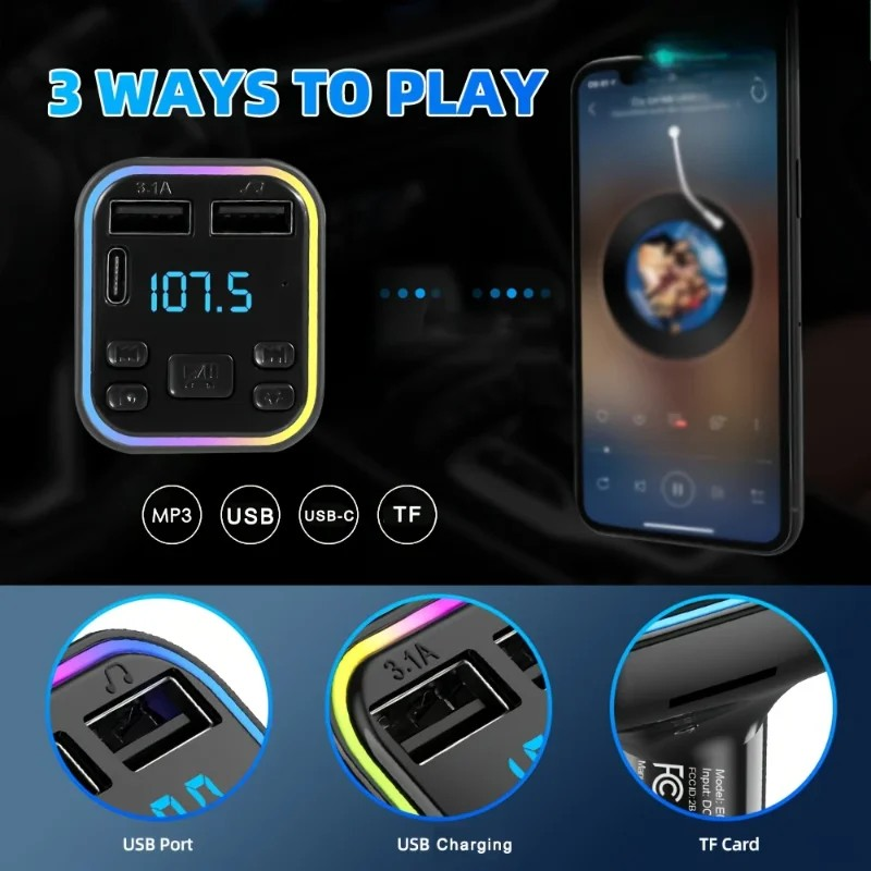 MotioPath CarConnect — Bluetooth FM Transmitter & Hands-Free Car Kit